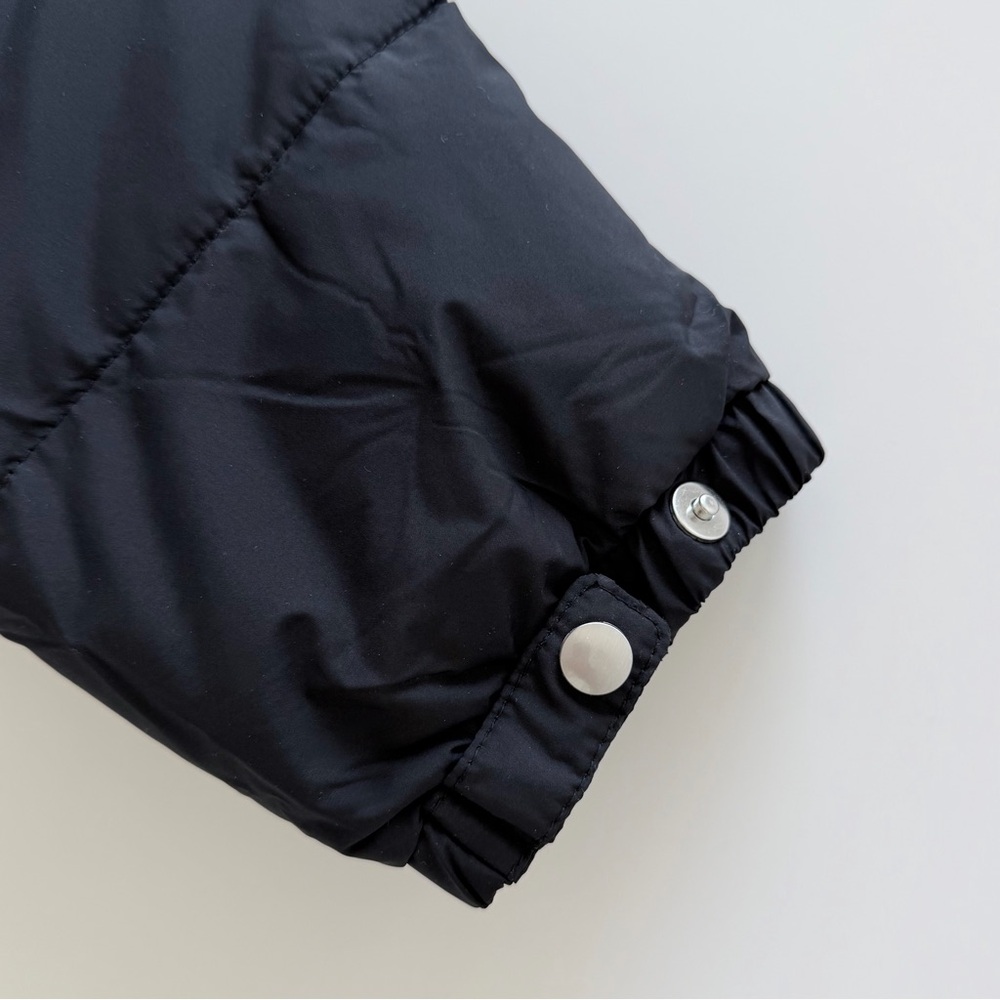 Massimo Dutti Black Water-Repellent Puffer Jacket Size S Drawstring Waist - Picture 12 of 16
